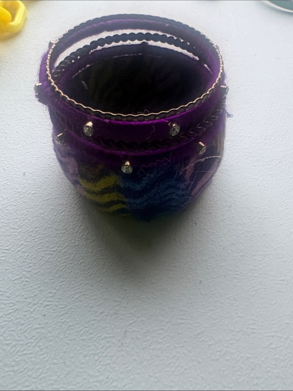 Purple Multilayer Boho Bangle Bracelet